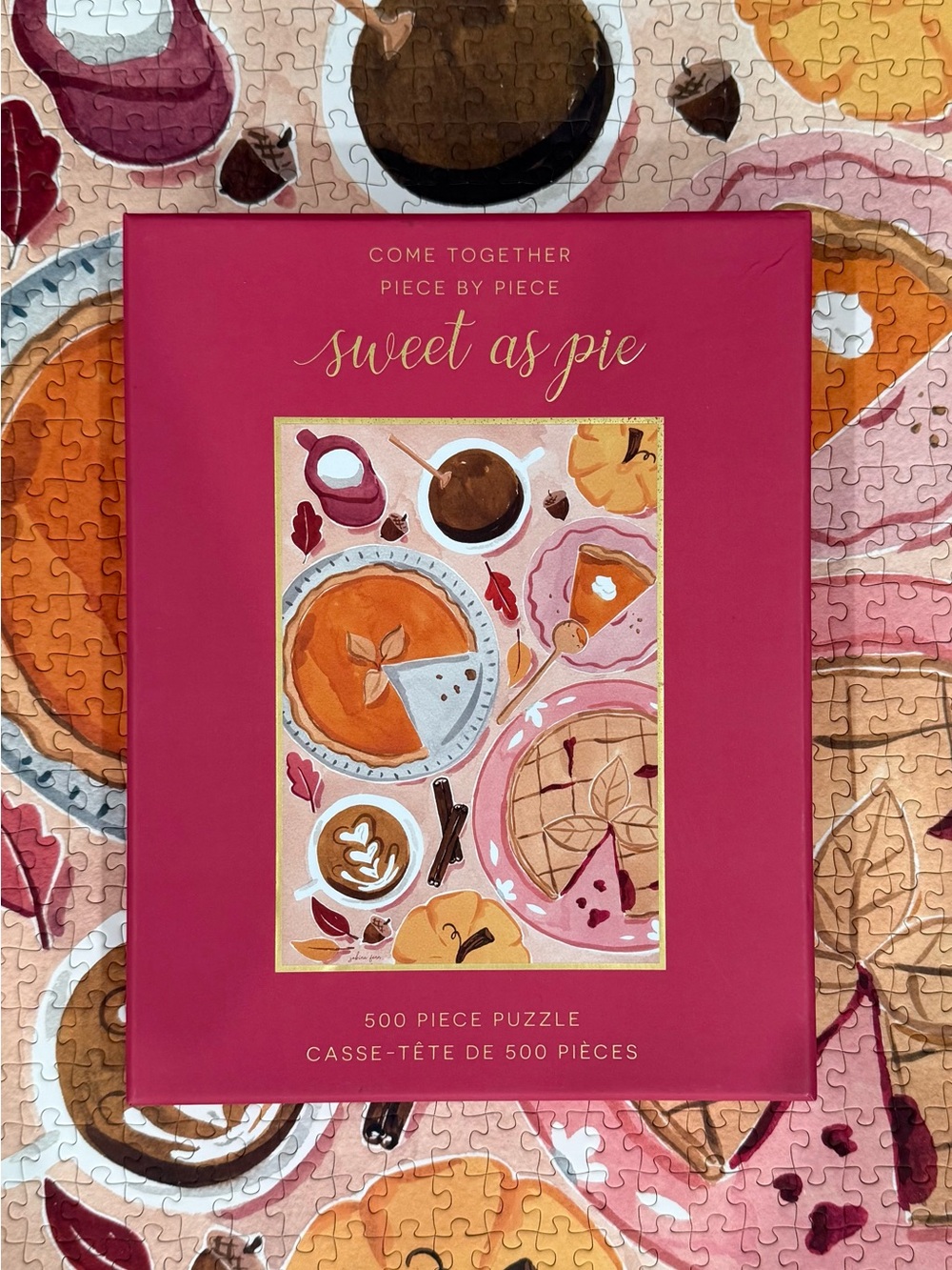 Sweet as Pie 500-Piece Jigsaw Puzzle — Pink